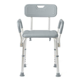 Medline Shower Chair with Backrest, Armrests and Adjustable Height